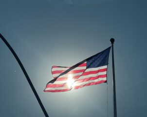 Flag flying over San Jose